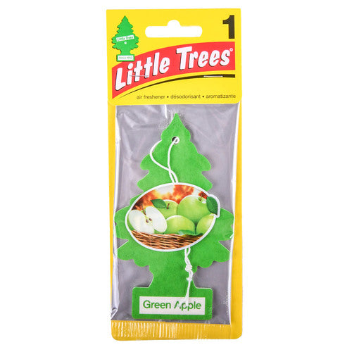 little trees car fresheners - green apple  -- 24 per box