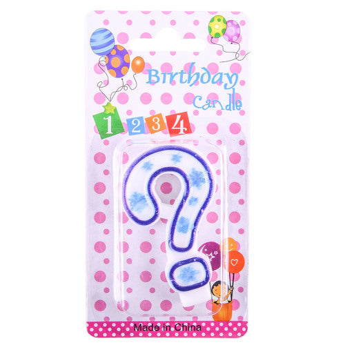 birthday candle question mark - assorted colors - bulk 600 -- 12 per box