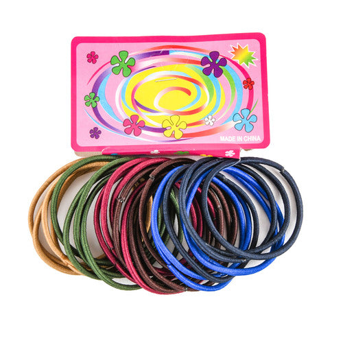 assorted color hair ties - bulk 1200pc pack -- 12 per box