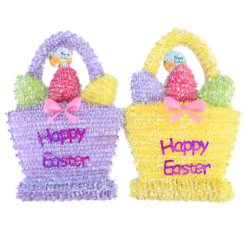 easter tinsel baskets -  -  -- 12 per case