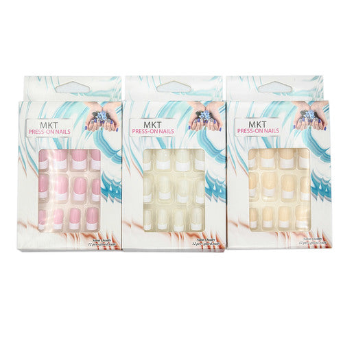 false nail with pre glued asst 12ct -- 12 per box