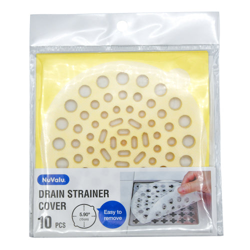 nuvalu drain strainer cover hair catcher - round - self adhesive - large 10ct  -- 20 per box