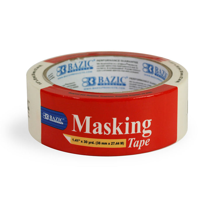 bazic masking tape 1.41 inch x 1080 inch -  -- 36 per case