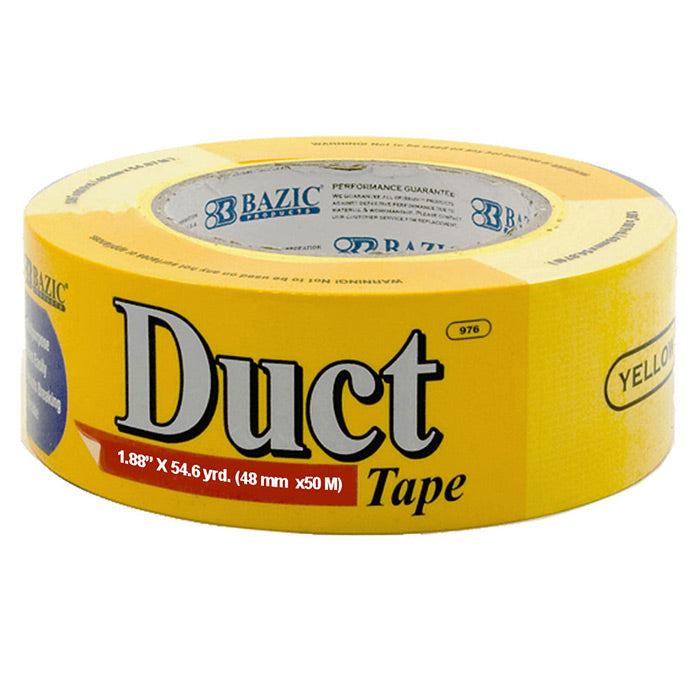 bazic 1.88 in x 60 yards yellow duct tape -- 12 per case