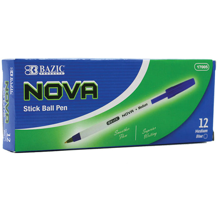 nova blue color stick pen 12 box -- 12 per box