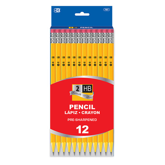 next pre- sharpened 2 yellow pencil 12 pack -- 24 per box