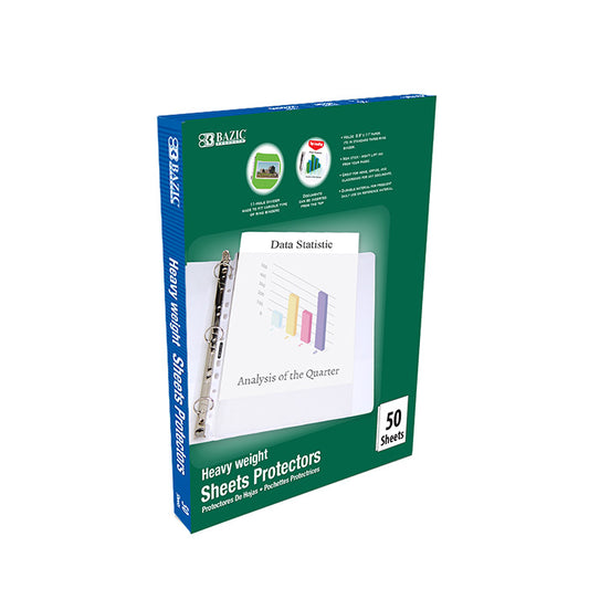 bazic heavy weight top loading sheet protectors - zz box - 10 boxes per case -- 10 per case