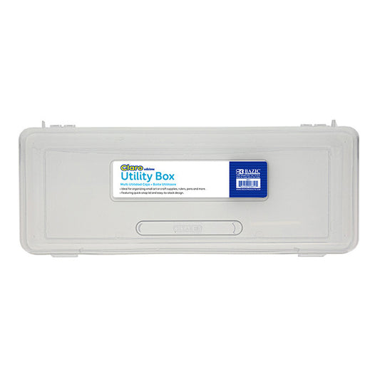bazic clear utility box - multipurpose ruler length -- 12 per case