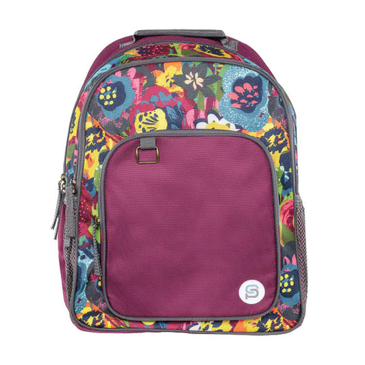 cavallero 17 inch brushed floral backpack -- 12 per case