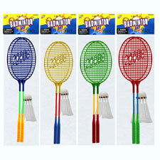2 pcs. 17 badminton racket w shuttlecock in pp bag -- 36 per box