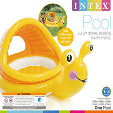 lazy snail shade baby pool- age 1-3 57 l x 40 w x 29 -- 6 per case
