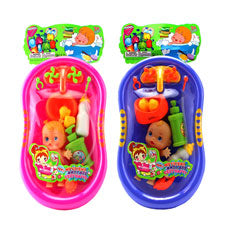 6 pcs bath play set with 6 baby dolls - -  -- 6 per box