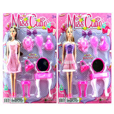 doll vanity desk & chair - 4 accessories -- 1 per box