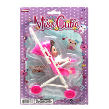 stroller and little girl card - -  -- 1 per box
