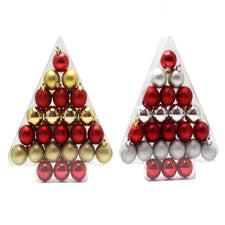 4cm xmas ball 24pc box-10pc shiny-7pc matt-7pc gli -- 1 per box