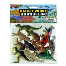  dinosaur toys - 5 to 6 inches - pvc bag - bulk 48 -- 1 per box