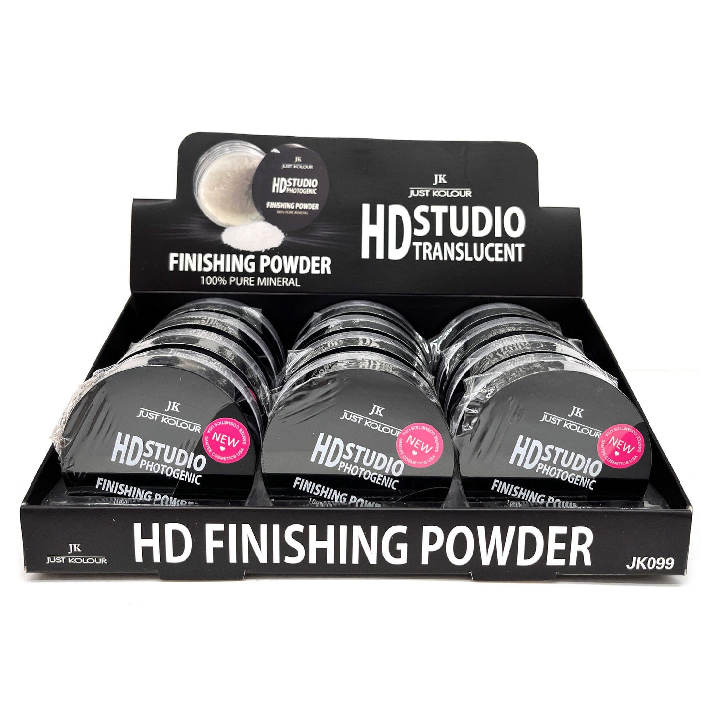hd studio translucent finishing powder in countertop display -- 48 per box