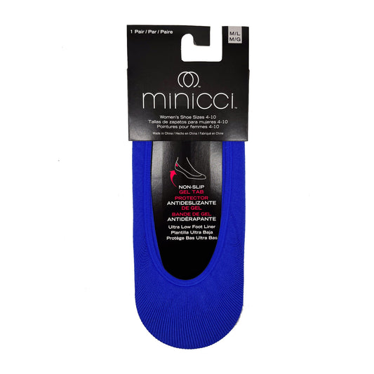 minicci 1 pack dazzling blue liner socks size m l 4-10 -- 76 per box