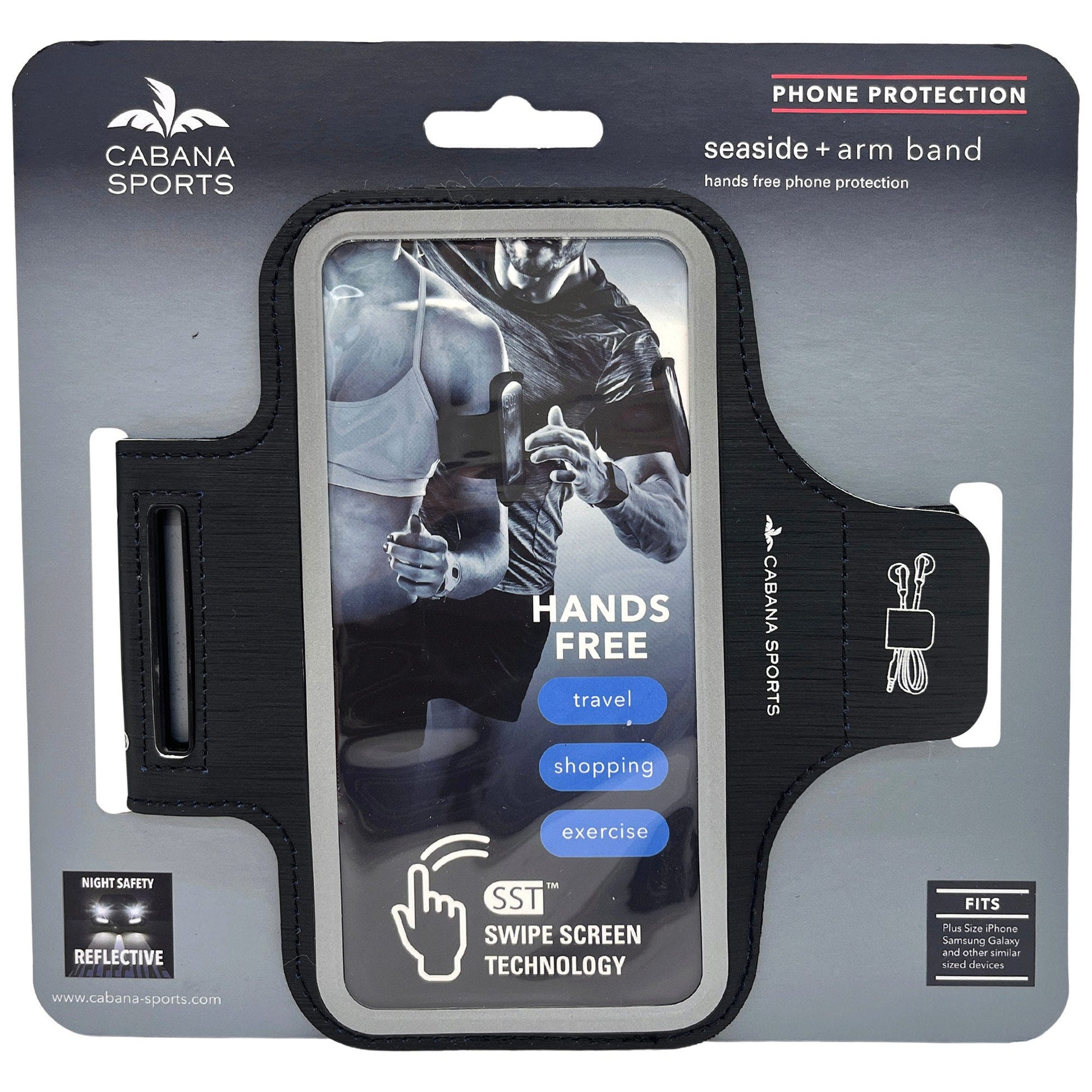 cabana sports black seaside armband -- 22 per box
