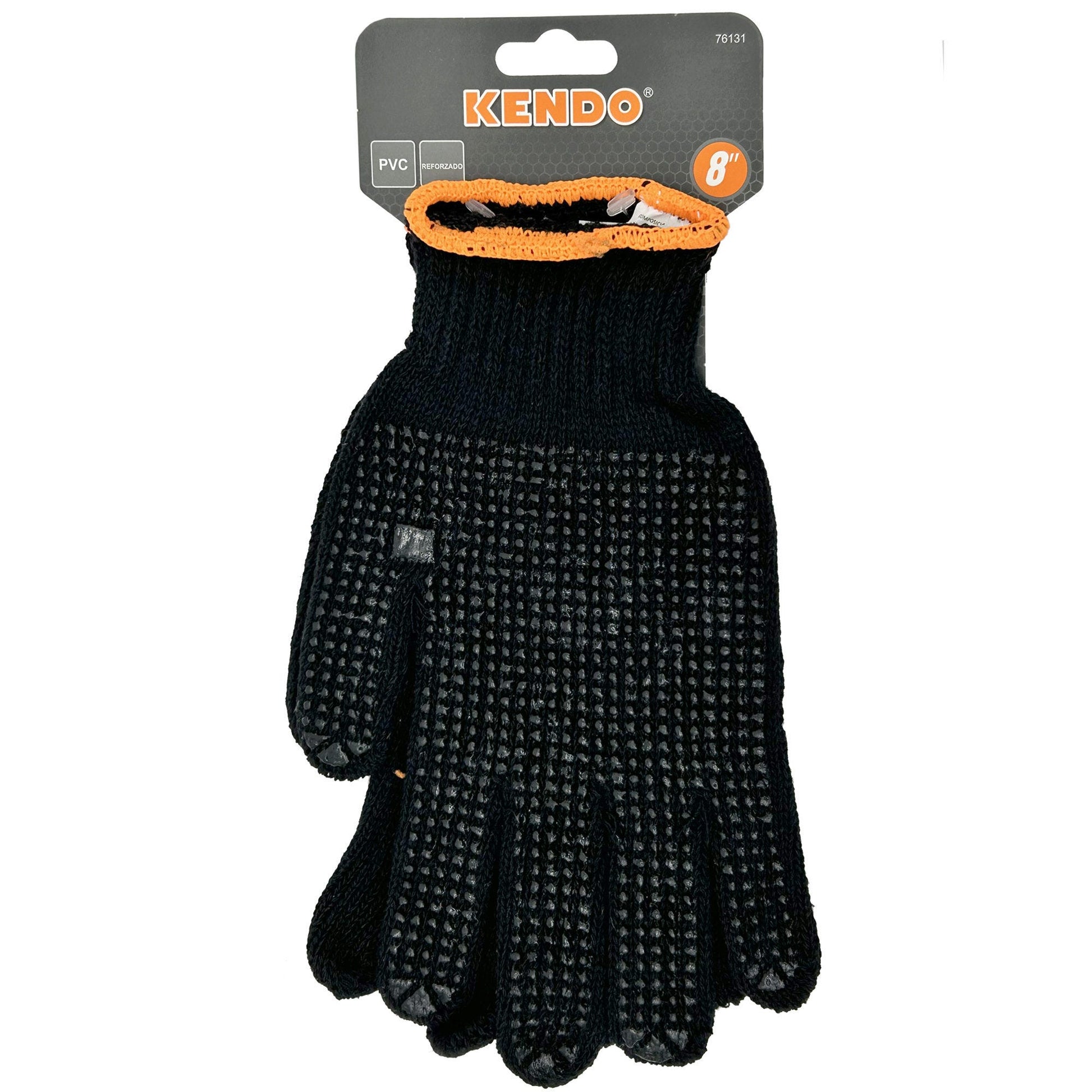 multi- purpose black dotted breathable work gloves -- 32 per box