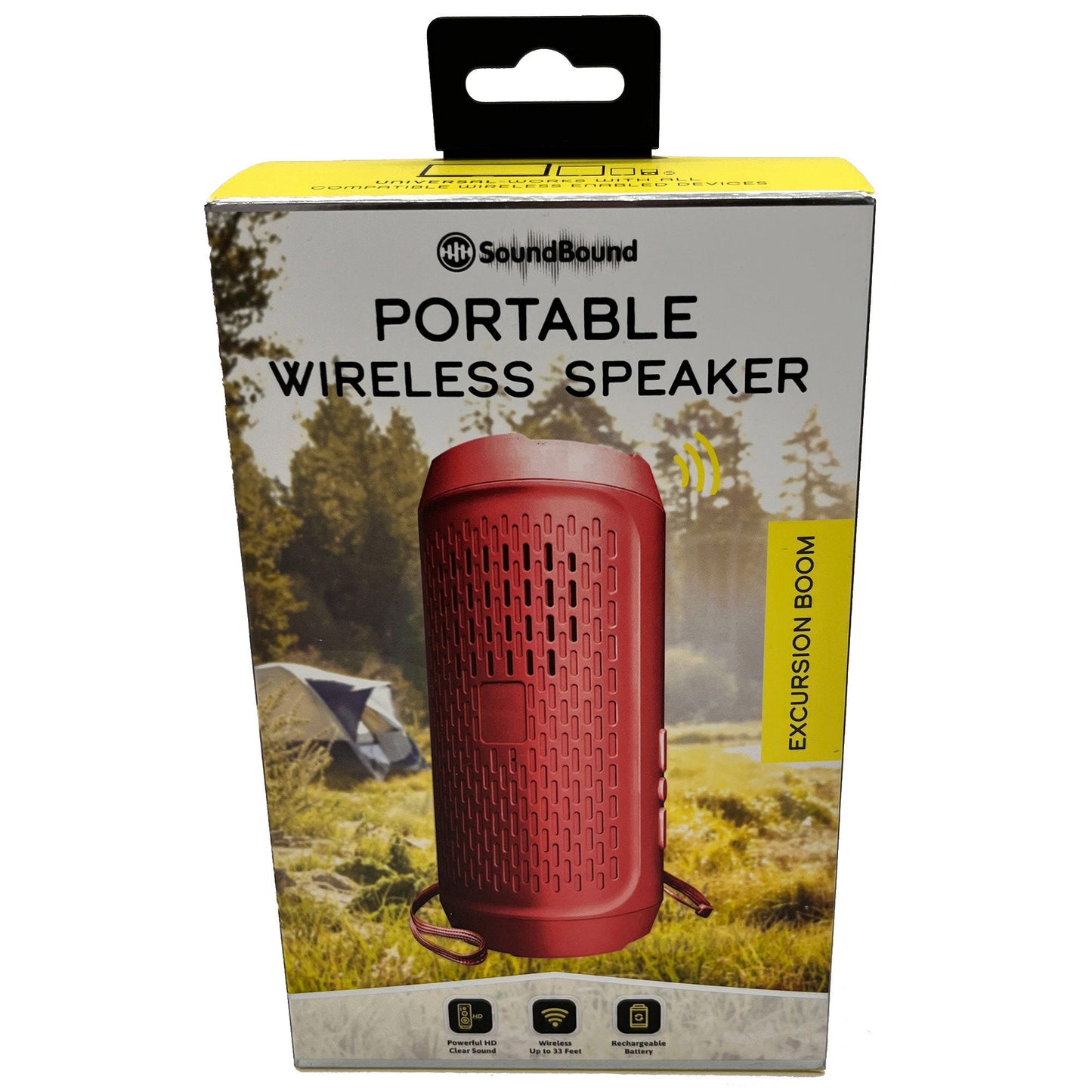 sound bound excursion boom bluetooth speaker in red -- 6 per box