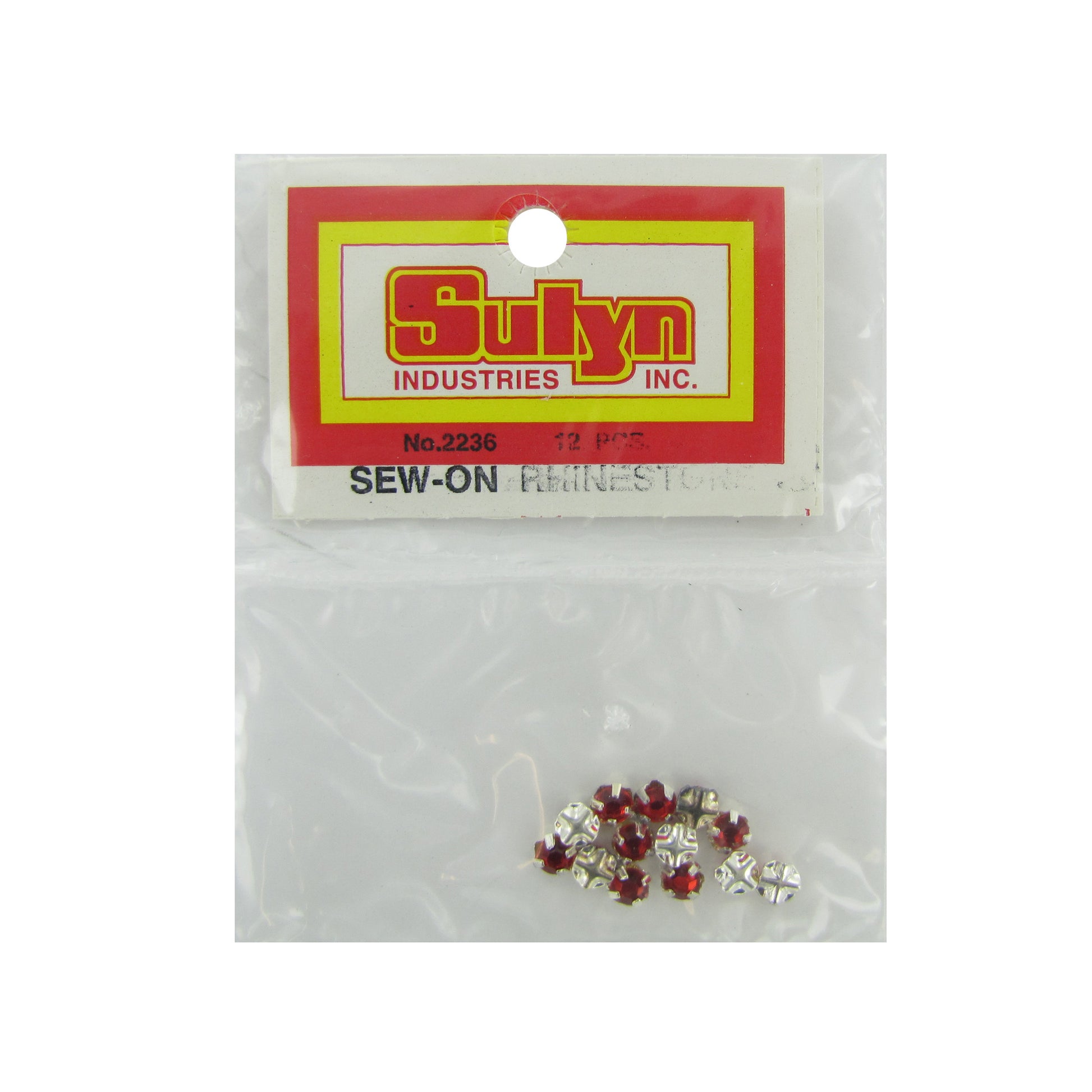 sew on red rhinestones - bulk - 1200 pieces -- 178 per box