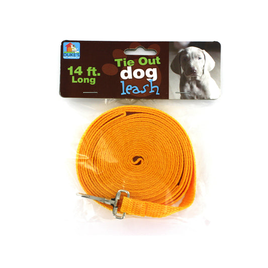 dog tie-out leash - weather-resistant - aa pack -- 22 per box