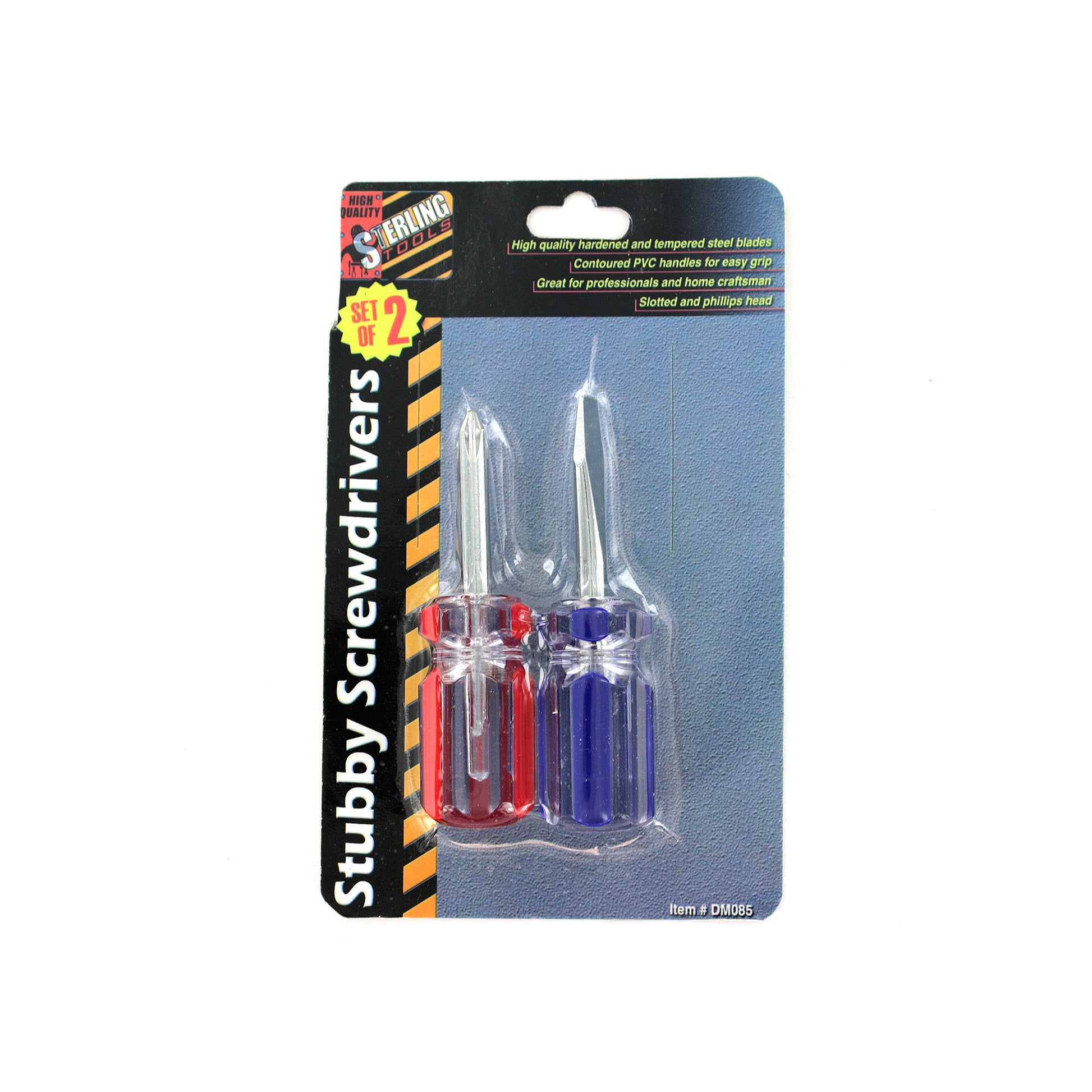 stubby screwdriver set - 144 pieces per case -- 48 per box