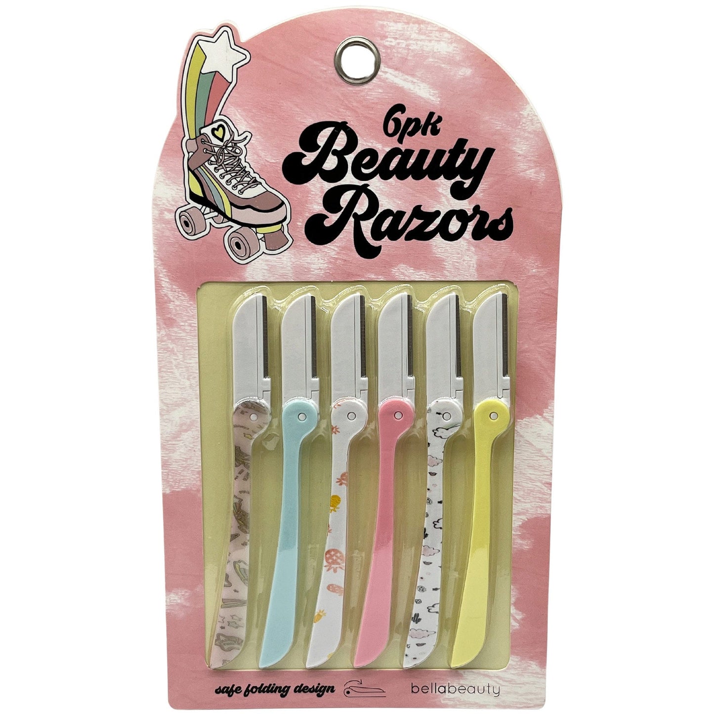 bella beauty 6 pack novelty skate beauty razors -- 28 per box