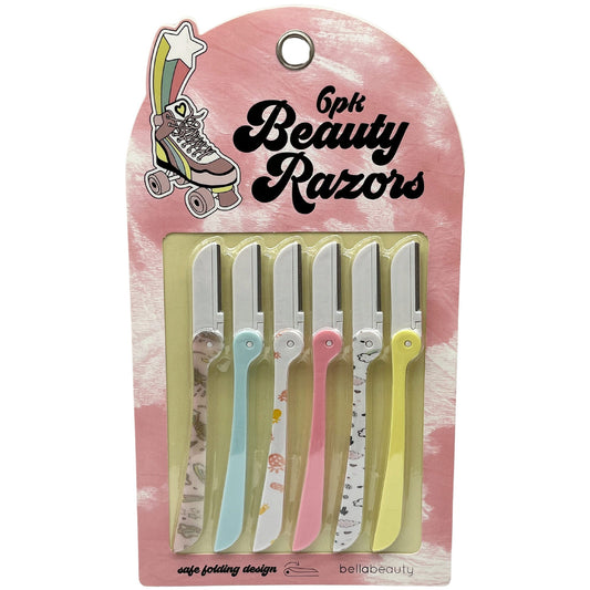 bella beauty 6 pack novelty skate beauty razors -- 28 per box