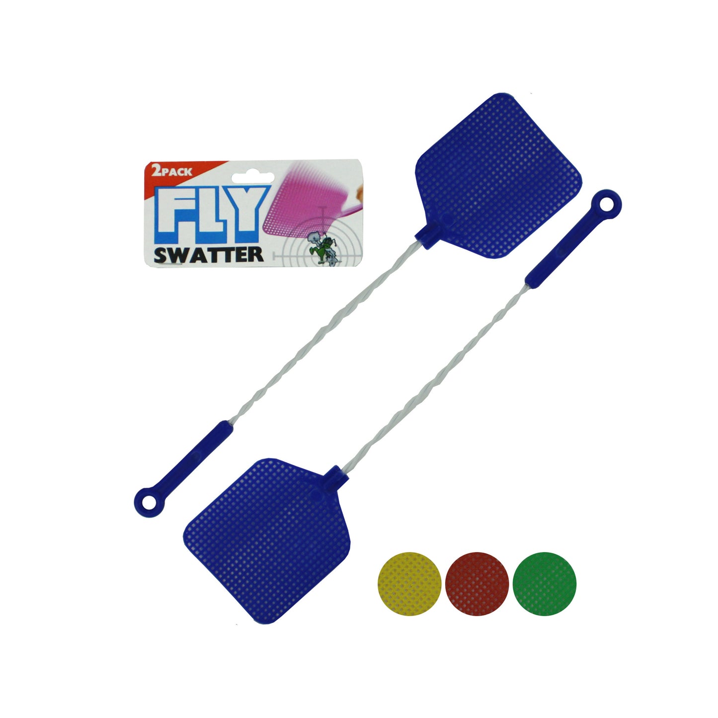 bulk fly swatters with wire handles - 144 pack -- 24 per box