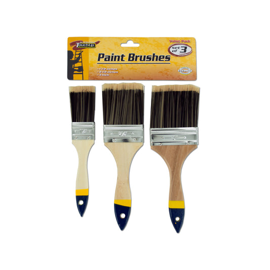 paint brush set with wood handles -  -- 24 per box