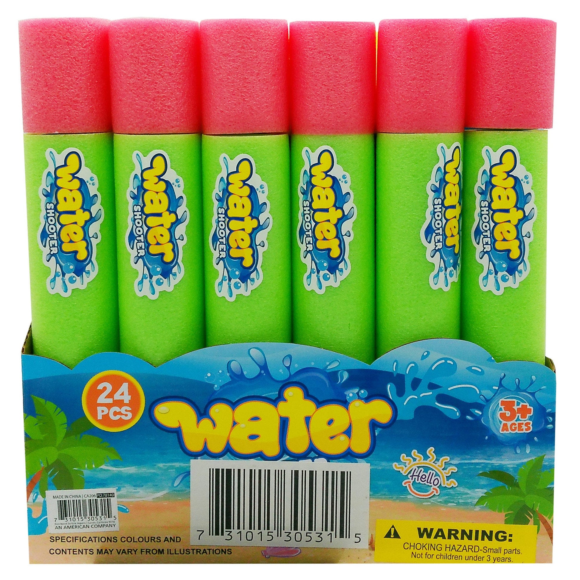 fun water blaster foam shooter in countertop display -- 24 per box