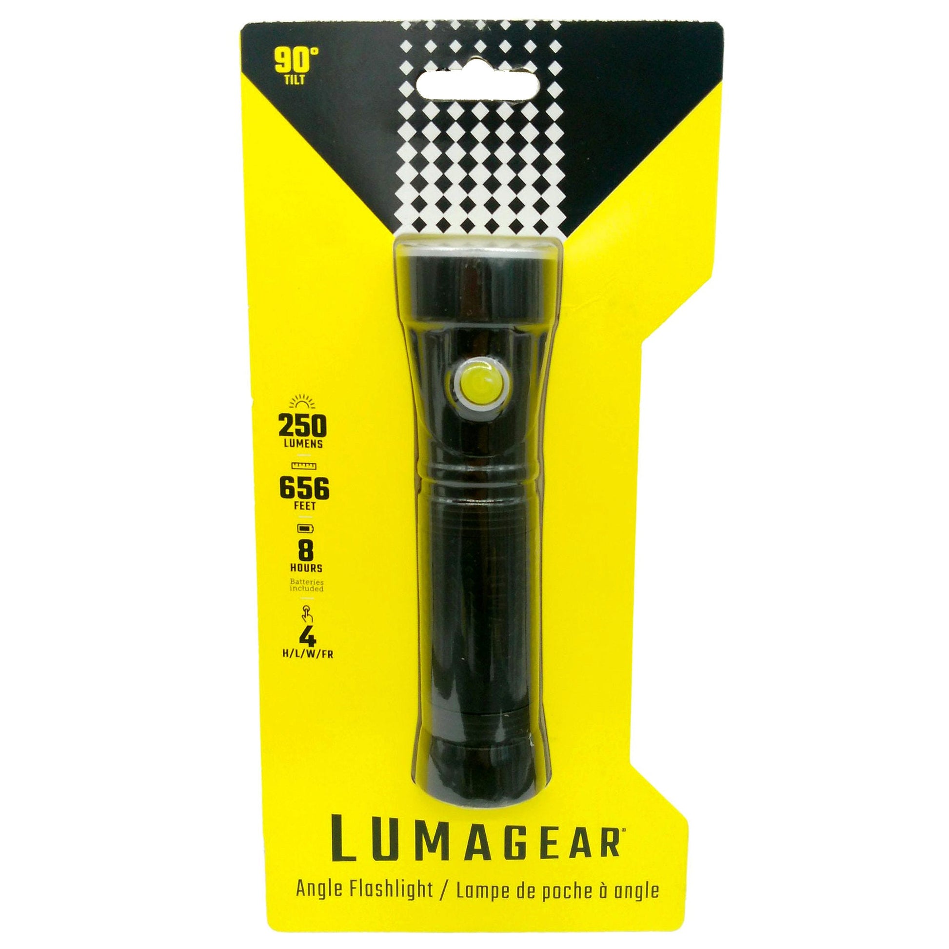 lumagear 250 lumen swivel tilt angle flashlight -- 12 per box