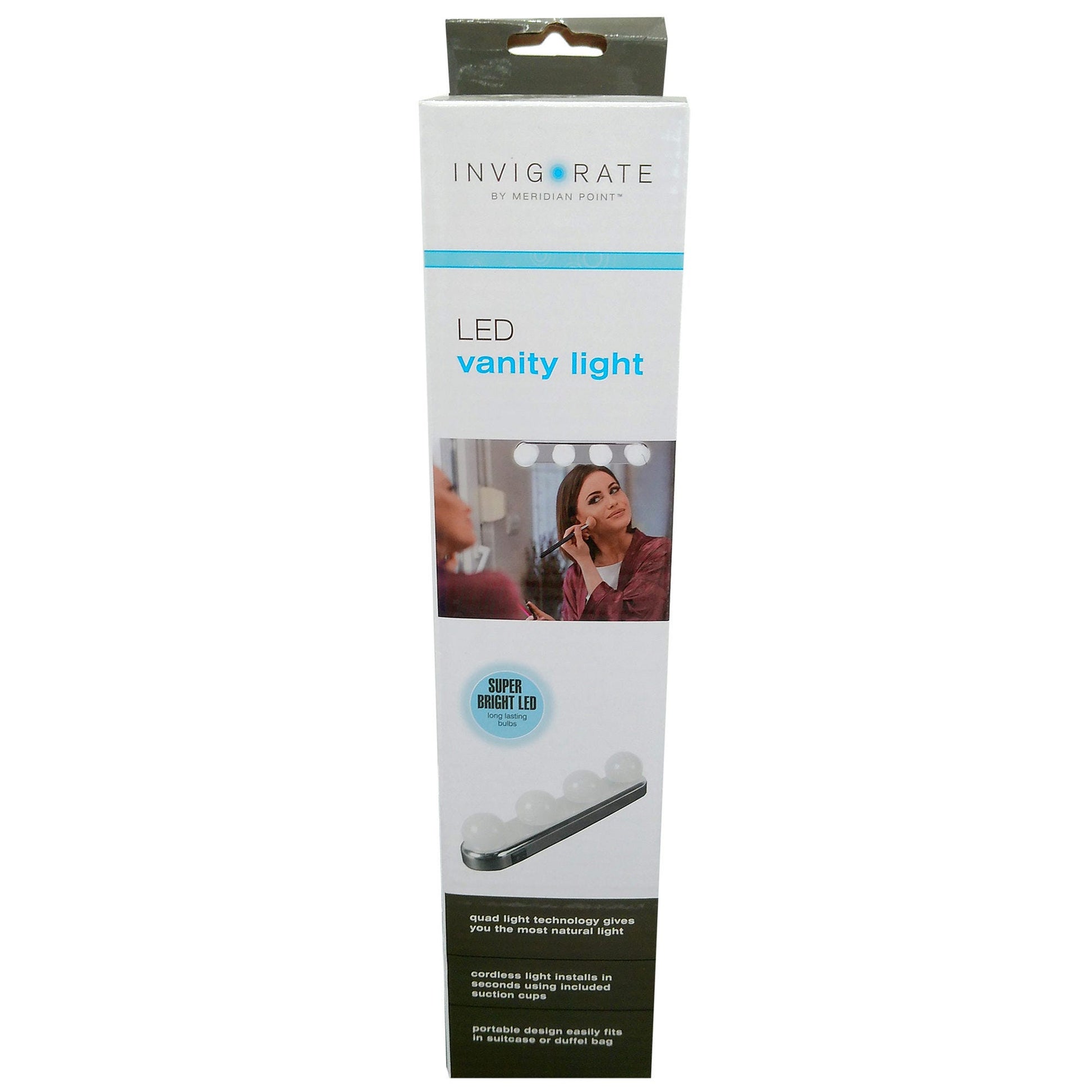 invigorate super bright led vanity light in pdq display -- 10 per box