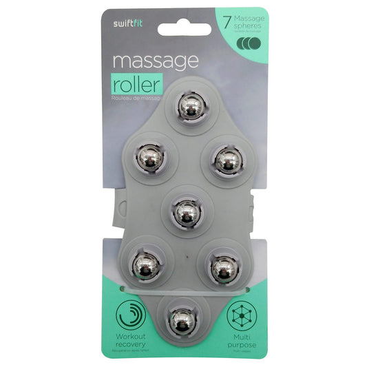 swift fit gray multi- purpose diamond shaped massage roller with 7 spheres -- 12 per box