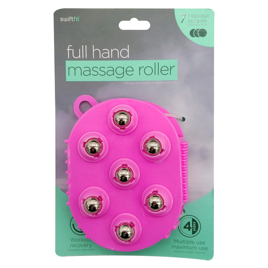 swift fit pink 4 sides full hand massage roller with 7 spheres -- 12 per box