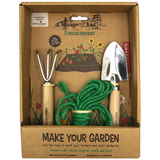 kikkerland huckleberry make your garden garden rope and tool set -- 16 per box