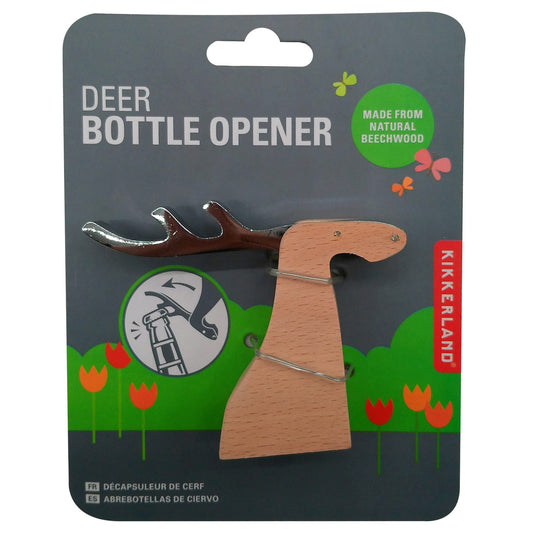 kikkerland stainless steel deer bottle opener -- 18 per box