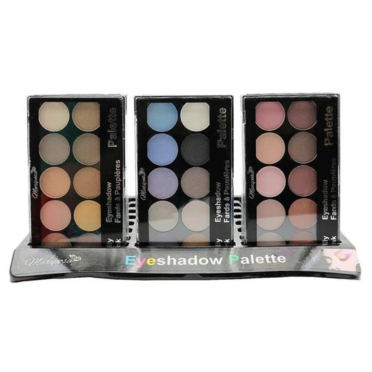 mariposa 10 color dolly wink assorted eyeshadow palette in countertop display -- 24 per case