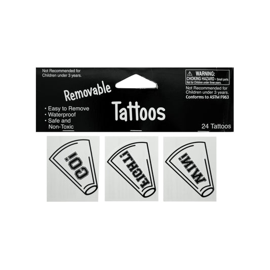 white cheer tattoos - bulk  -- 86 per box