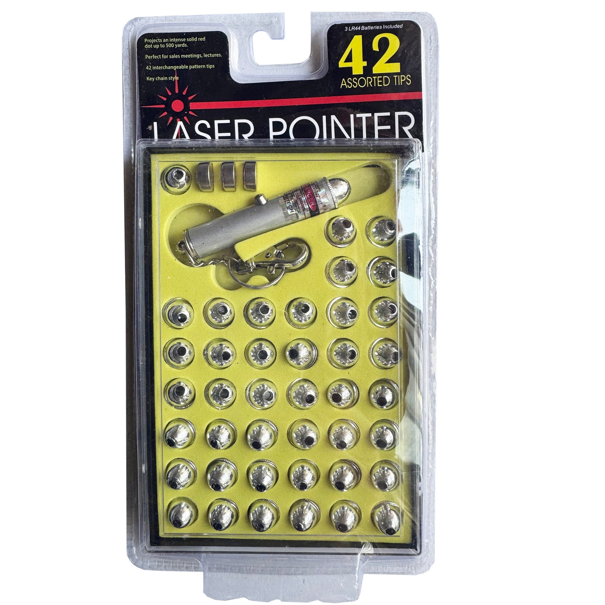 42 head keychain laser pointer kit with batteries included 24 per Dollaritem