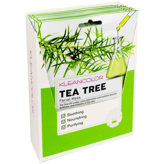 klean color tea- tree sheet mask in display -- 48 per box