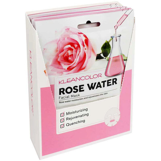 klean color rosewater sheet mask in display -- 48 per box