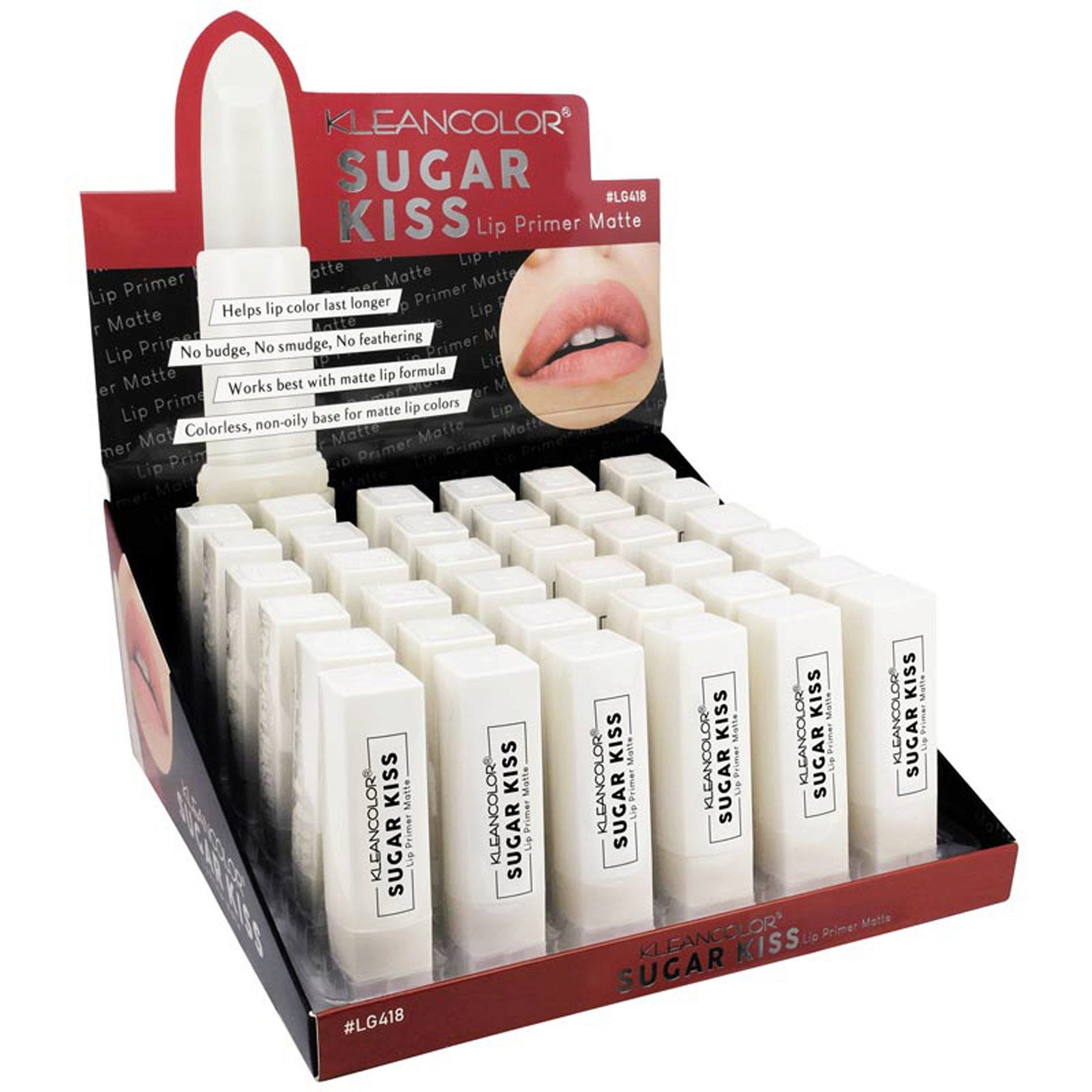 klean color sugar kiss lip primer matte in display -- 72 per box