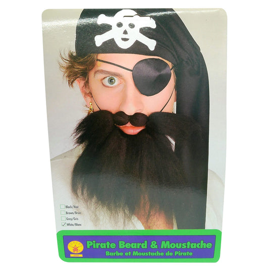 rubies pirate beard moustache costume accessory set -- 36 per box
