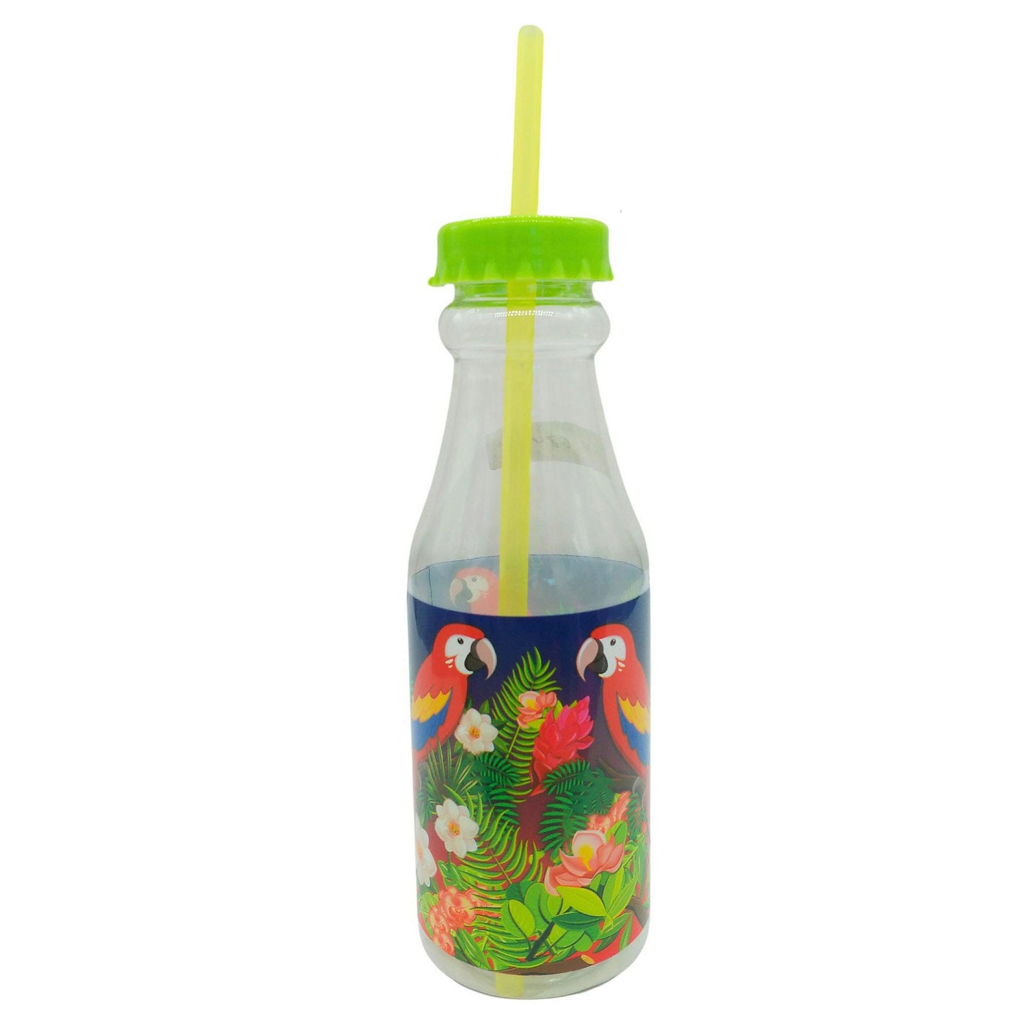 luau water bottle with straw -- 24 per case