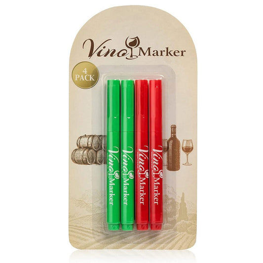 christmas colored vino markers 4 pack -- 22 per box
