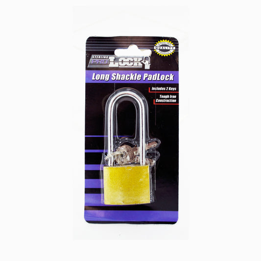 iron long shackle padlocks - 3 keys  -- 20 per box