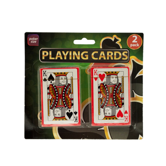 plastic coated poker size playing cards - zz set -- 26 per box